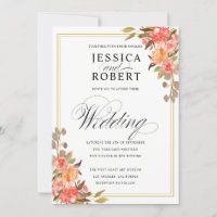 Elegante Script-Touch der Floral-Hochzeit im Herbs