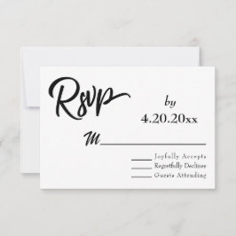 Elegante Script Typografie, Simple Wedding RSVP Karte