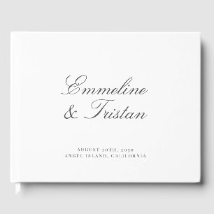 Elegante Script Typografy Wedding Gästebuch