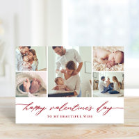 Elegante Script Valentine's Day Foto Collage