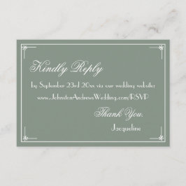 Elegante Script Website UAWG Rustic Chic Wedding Begleitkarte