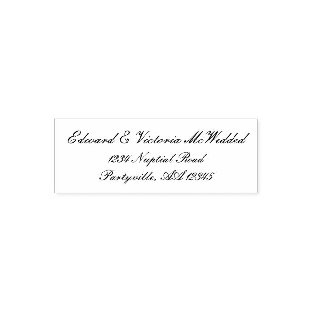 Elegante Script Wedding Address Permastempel (Design)