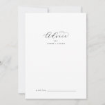 Elegante Script Wedding Advice Card Hinweiskarte<br><div class="desc">Diese elegante Skript-Hochzeitsratenkarte ist perfekt für eine einfache Hochzeit und kann für jede Veranstaltung verwendet werden. Das minimalistische Schwarz-Weiß-Design besticht durch extravagante romantische Typografie mit modernem Glam-Stil. Anpassbar in jeder Farbe. Behalt das Design minimal und elegant, wie es ist, oder personalisiere es durch Hinzufügen von eigenen Grafiken und Kunstwerken. Diese...</div>