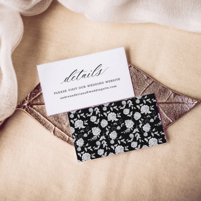 Elegante Script Wedding Begleitkarte (Von Creator hochgeladen)