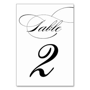 Elegante Script Wedding Reception Tischnummer