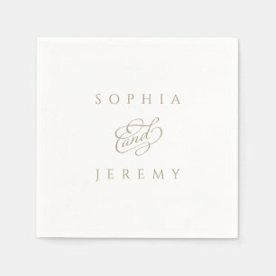 Elegante Script Wedding Serviette
