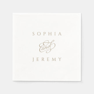 Elegante Script Wedding Serviette