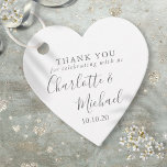 Elegante Script Wedding Vielen Dank Geschenkanhänger<br><div class="desc">Dieses elegante graue und weiße Tag mit seinen charakteristischen Stilnamen kann mit Ihren besonderen Dankeschön-Informationen in chic gray Schrift personalisiert werden. Entwickelt von Thisisnotme©</div>