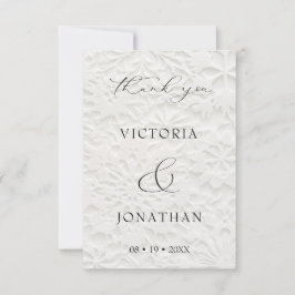 Elegante Script Winter Wedding Dankeskarte