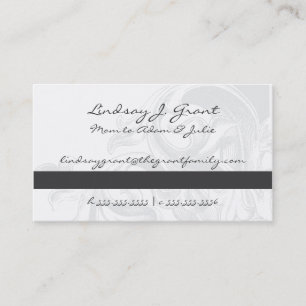 Elegante Scroll Mommy Cards Telefonnummerkarte