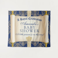 Elegante Scroll Prince Baby Dusche Hintergrund