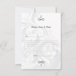 Elegante Scroll Wedding Advice Cards Hinweiskarte