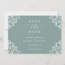 Elegante Sea Green Wedding Vintag
