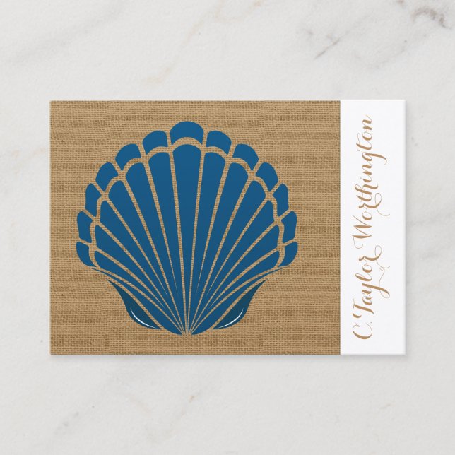 Elegante Sea Muschel Business Card Visitenkarte (Vorderseite)