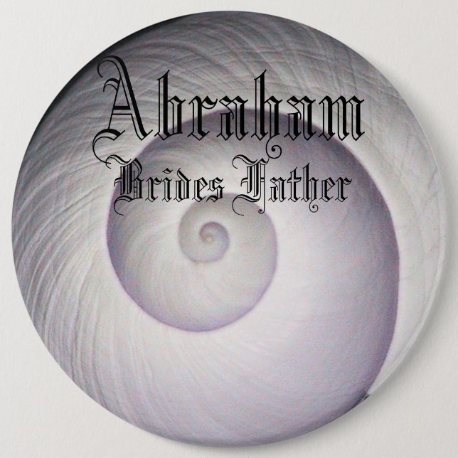 Elegante Sea Muschel Classy Brides Father Wedding Button (Vorderseite)
