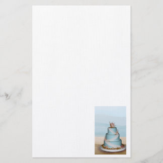 Elegante Sea Muschel Hochzeitstorte Briefpapier
