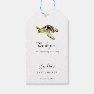 Elegante Sea Turtle Baby Dusche Einfach-Minimal Geschenkanhänger