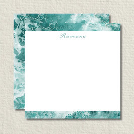 Elegante Seafoam-Silber-Streifen Hochzeit mit indi Mitteilungskarte
