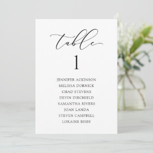 Elegante Seekarten für HochzeitenTischnummern Einladung