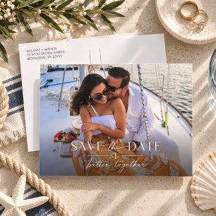 Elegante Segel-Hochzeitsfoto - Heiratsantrag Postkarte