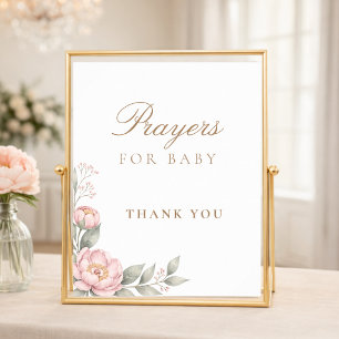 Elegante Segenswünsche für Baby bei der Babyparty Poster