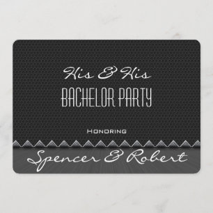 Elegante "Seine & Seine" Bachelor Party Einladung