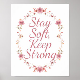 Elegante Selbstliebe und Resilienz Aussage Poster
