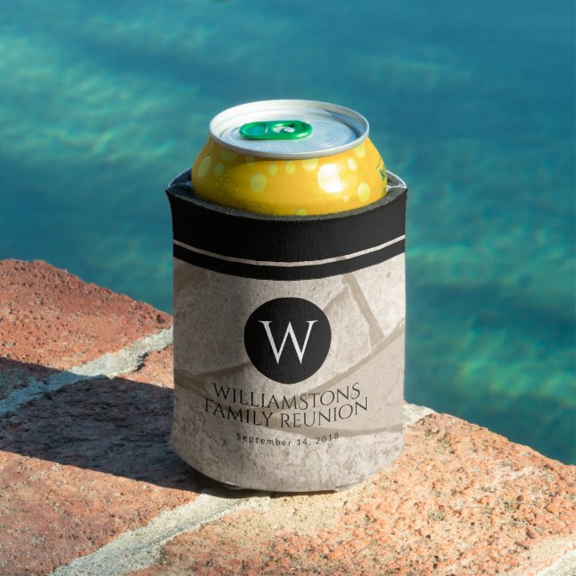 Elegante Sepia Toned Cracked Stones Dosenkühler (In Situ Pool)