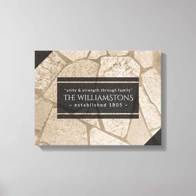 Elegante Sepia Toned Cracked Stones Leinwanddruck (Vorderseite)