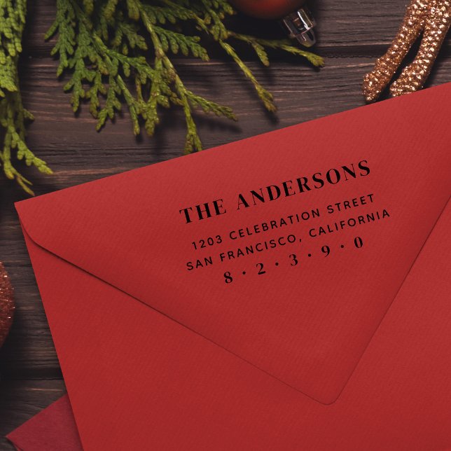 Elegante Serif Typografy Family Rücksendeadresse Permastempel (Von Creator hochgeladen)