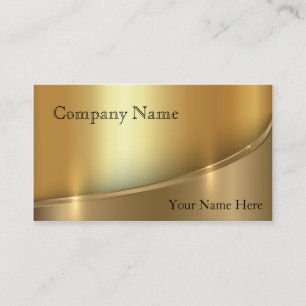 Elegante Shadowed Bright Gold Business Card Visitenkarte