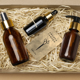 Elegante Shears Comb Gray Watercolor Visitenkarte