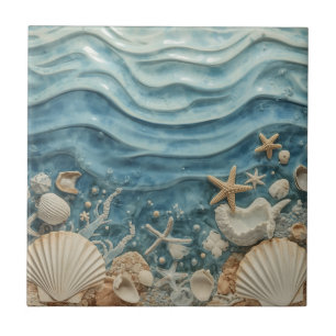 Elegante Shell 3D Küstenkeramik Fliese