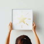 Elegante Shining Star Real Gold Foliendrucke<br><div class="desc">Elegante Shining Star Real Gold Foil Prints</div>