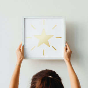 Elegante Shining Star Real Gold Foliendrucke
