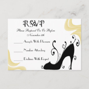Elegante Shoe Response Card RSVP Karte