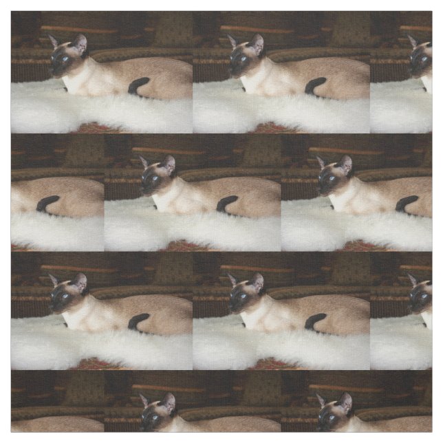 Elegante siamesische Katze Stoff (Muster)