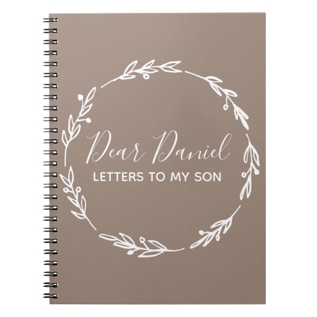 Elegante Sienna Letters to my Son chic design Notizblock (Vorderseite)