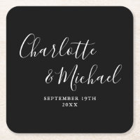 Elegante Signatur-Script Schwarz-Weiß-Hochzeit