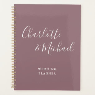 Elegante Signature Script Mauve Wedding Planer