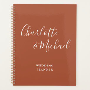 Elegante Signature Script Terracotta Wedding Planer