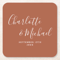 Elegante Signature Script Terracotta Wedding