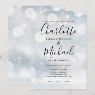 Elegante Signature Winterfrost-Hochzeitseinladung Einladung