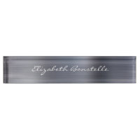 Elegante Silber Brushed Metal Foil Handwriting