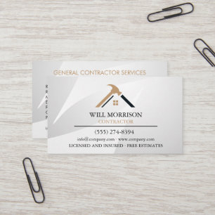 Elegante Silber- und Golden-Home-Reparatur-Immobil Visitenkarte