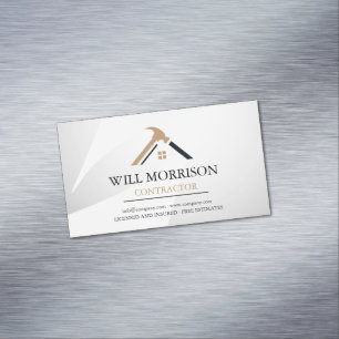 Elegante Silber- und Goldimmobilien-Reparatur-Immo Magnetische Visitenkarte
