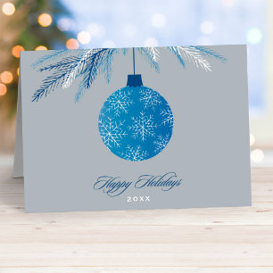 Elegante silberblaue frohe Weihnachten Geschäftska