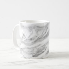 Elegante Silberfolie Marmor Kaffeetasse