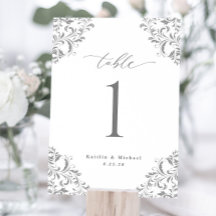 Elegante Silbergraue Hochzeitskarten für die 12x18