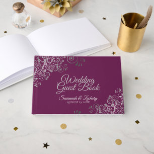 Elegante silberne Filigran-Hochzeit in Cassis Gästebuch